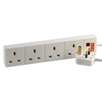 4G White Surge Protected Extension Lead