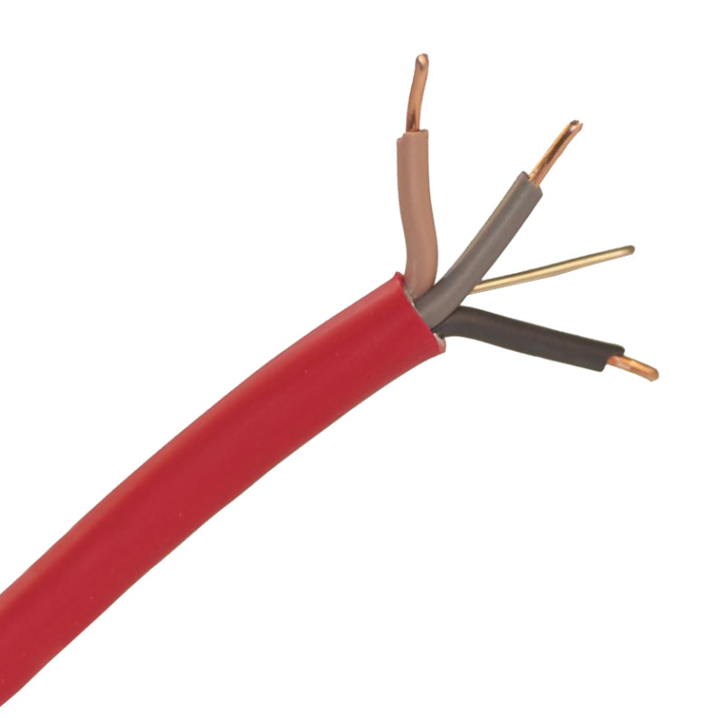 Red 1.5mm 16A Brown Black Grey Three Core & Earth 6243Y Flat PVC/PVC Harmonised Lighting Power Cable