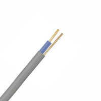 Grey 1mm 14A Blue Single Core & Earth 6241Y Flat PVC/PVC Harmonised Lighting Power Cable