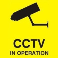 100mm X 100mm Security Camera CCTV Warning Caution Sticker Sign