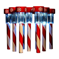Christmas LED Solar Garden Spike Light - 10 Pack