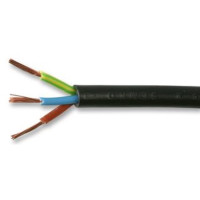 0.5mm 3 Core PVC Flex Cable Black Round 2183Y
