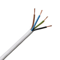 0.5mm 4 Core PVC Flex Cable White Round 2184Y