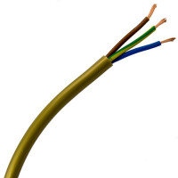 0.5mm 3 Core PVC Flex Cable Gold Round 2183Y