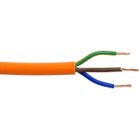 0.75mm 3 Core Hi-Vis Flex Cable Orange Round 3183Y