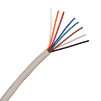 4 Pair 8 Core Round White Burglar Alarm Cable