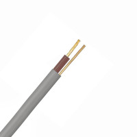 Grey 1mm 14A Brown Single Core & Earth 6241Y Flat PVC/PVC Harmonised Lighting Power Cable
