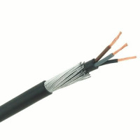 10mm 3 Core 73A Brown Black Grey 6943X Steel Wire Armoured SWA Outdoor Mains Power Cable